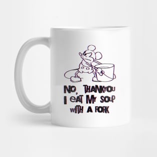 Steamboat Willie Eats Soup With a Fork Mug